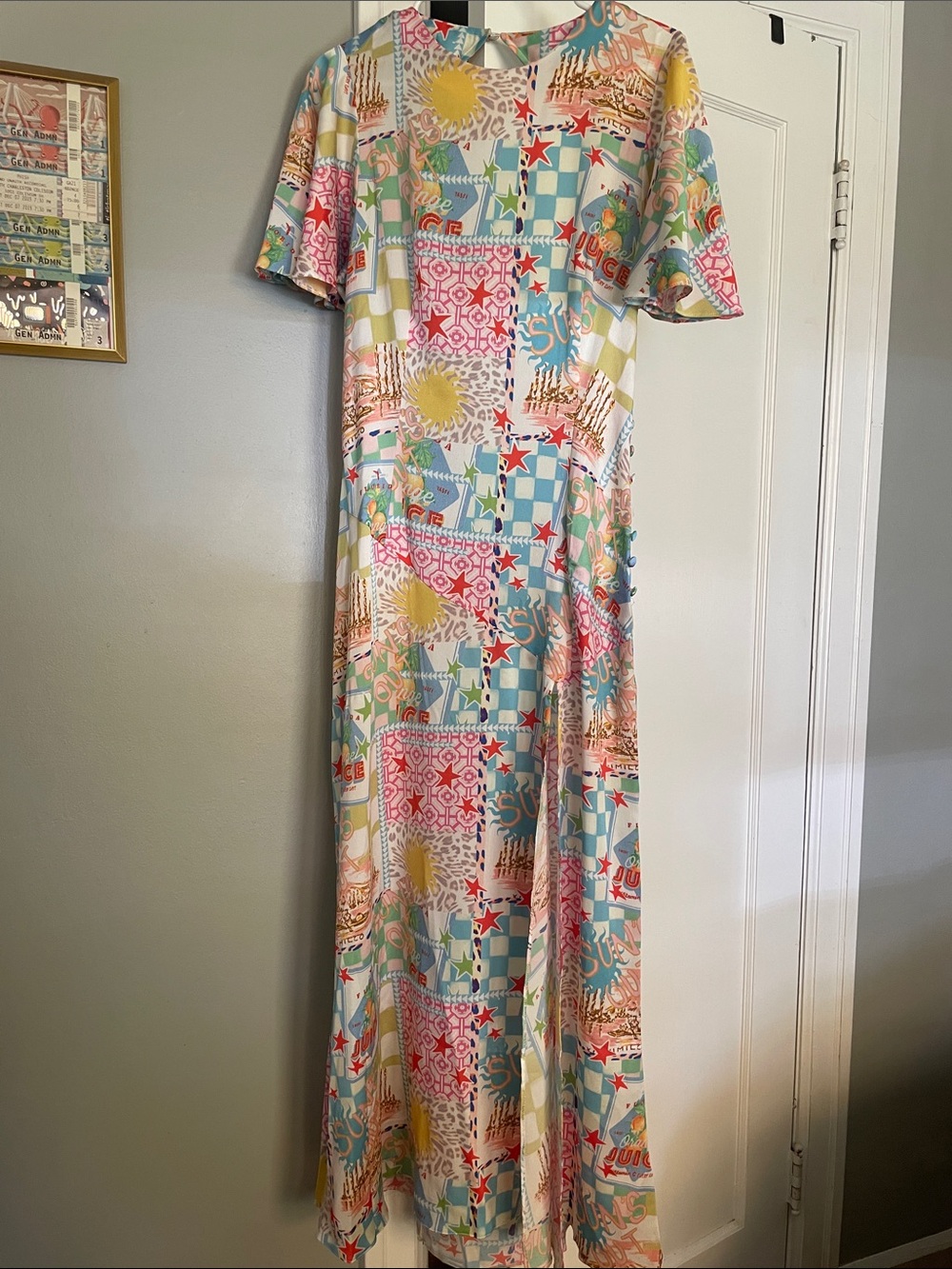 Multicolor Patchwork Maxi Dress - Women's